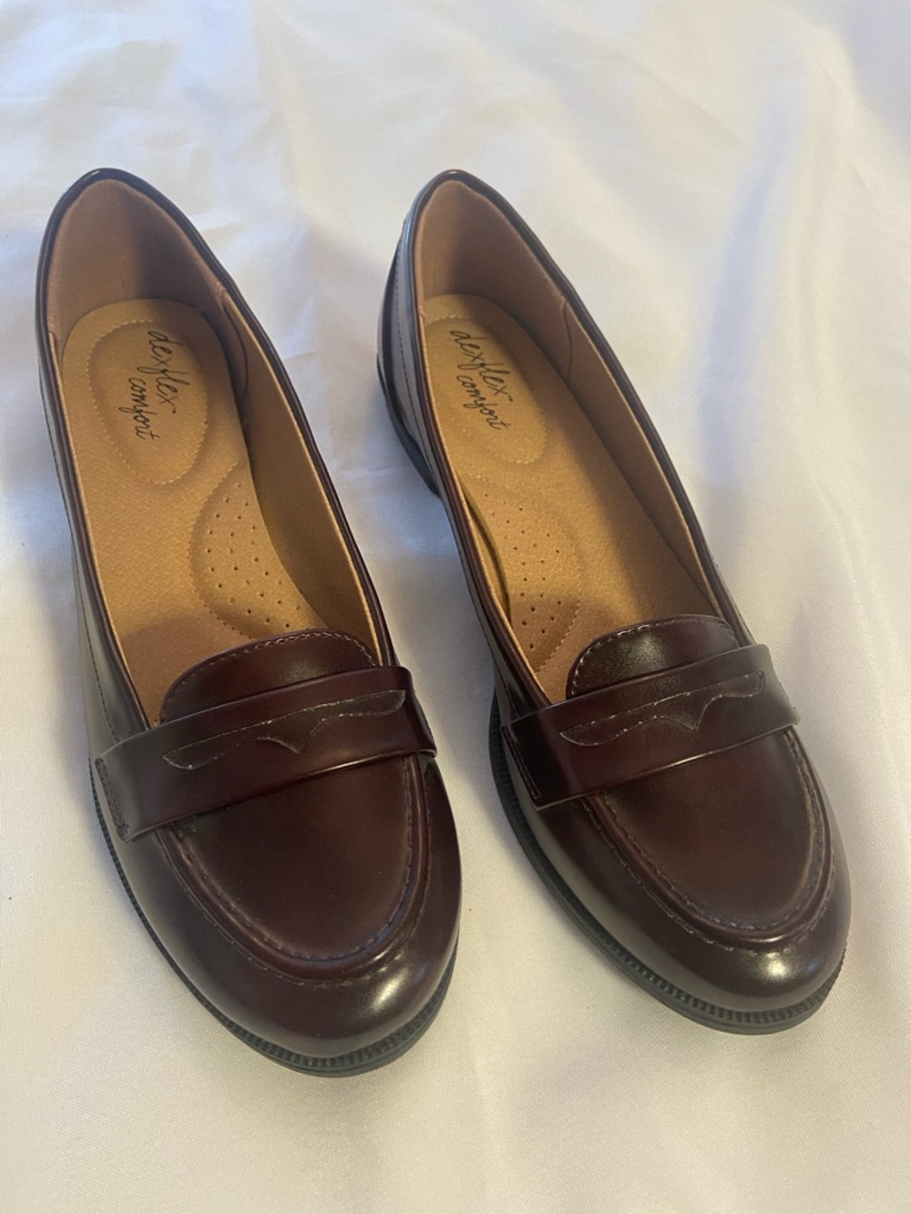 dexflex comfort Burgundy Penny Loafers